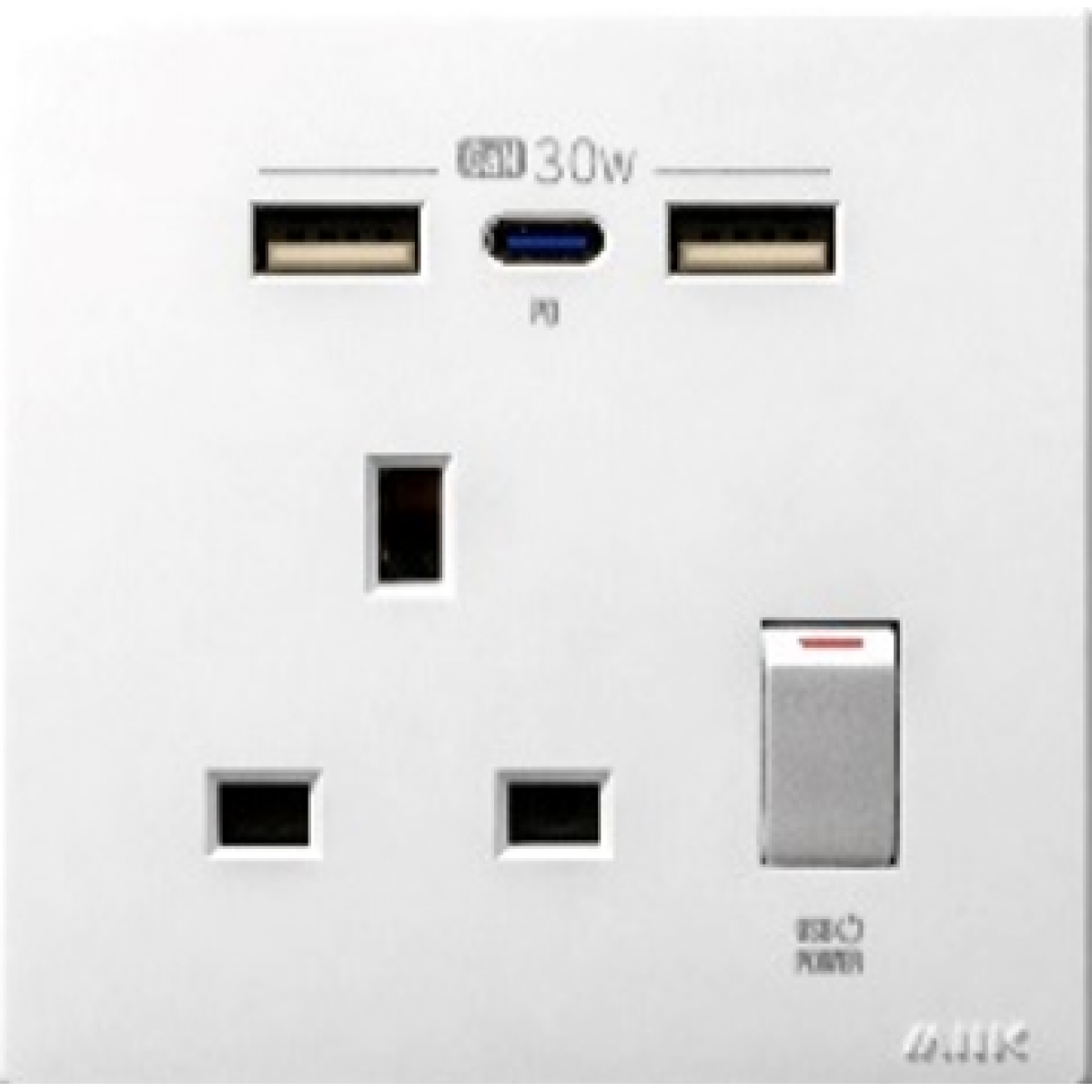 M2K PD130G-W GaN 30W Type-C/USB 單蘇電制 (亮白)